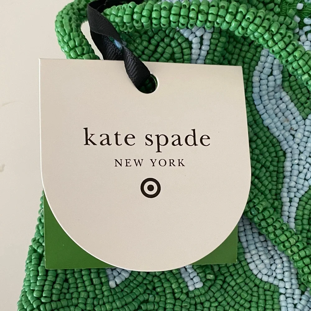 Kate Spade / Kate Spade X Target Beaded Classic Rose Drawstring Bucket Bag NWT - Picture 7 of 10